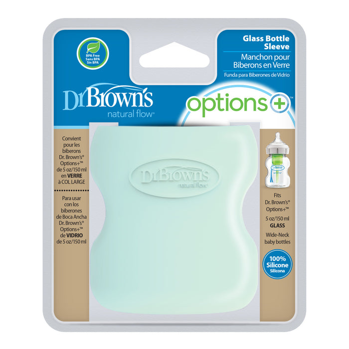 Dr Brown's 150ml Glass Silicone Sleeve Mint