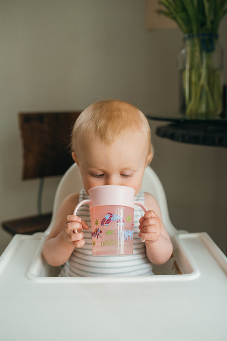 Dr Brown's Milestones Cheers360 Cup, 7oz/200ml,  Pink