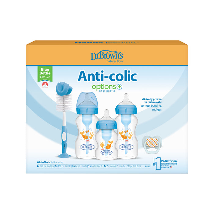 Dr Brown's Anti-Colic Options+ Bottles Blue Gift Set