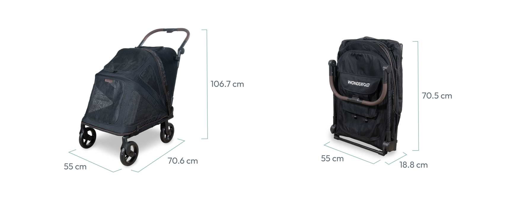 Hudson Pet Stroller - with FlatFold™ Technology