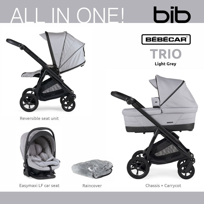 Bébécar BIB - Light Grey Trio Set
