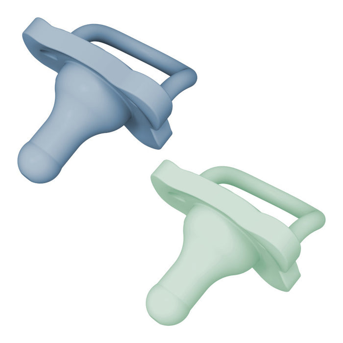 Dr Brown's One Piece Silicone Soother 2 Pack - Blue & Green