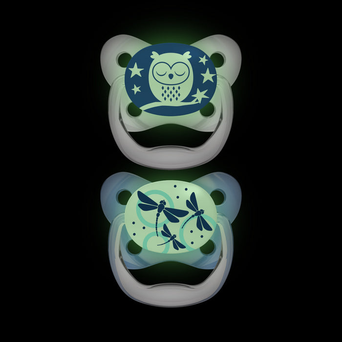 PreVent Glow In The Dark Butterfly Soothers Blue Owl / Dragon Fly 0-6 Months