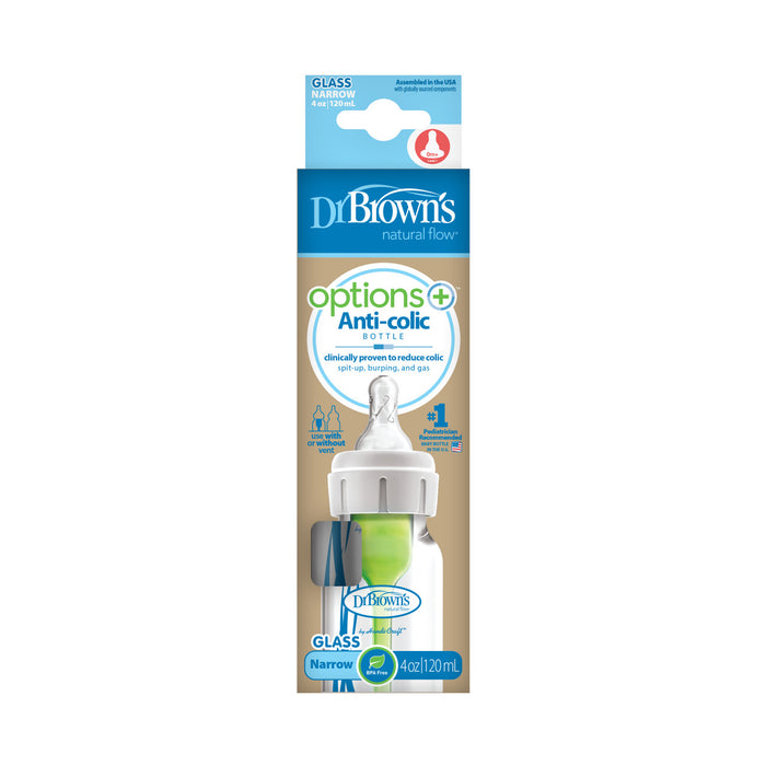 Dr Brown's Options+ Narrow Neck 120ml Single Glass Bottle
