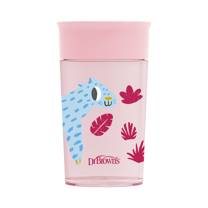 Dr Brown's Milestones Cheers360 Cup, 10oz/300ml, Pink