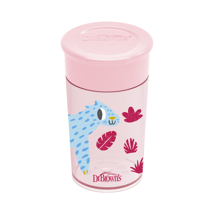 Dr Brown's Milestones Cheers360 Cup, 10oz/300ml, Pink
