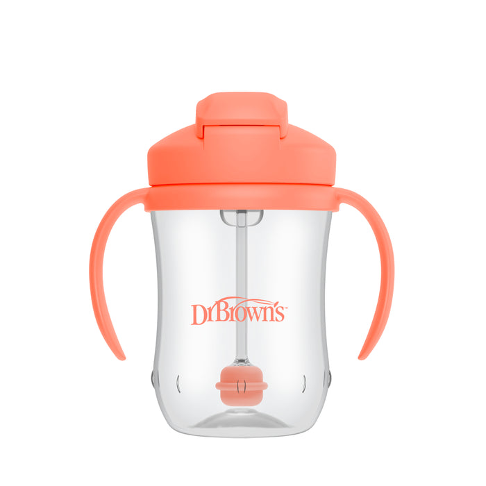 Dr Brown's 9oz/270ml Straw Cup - Coral