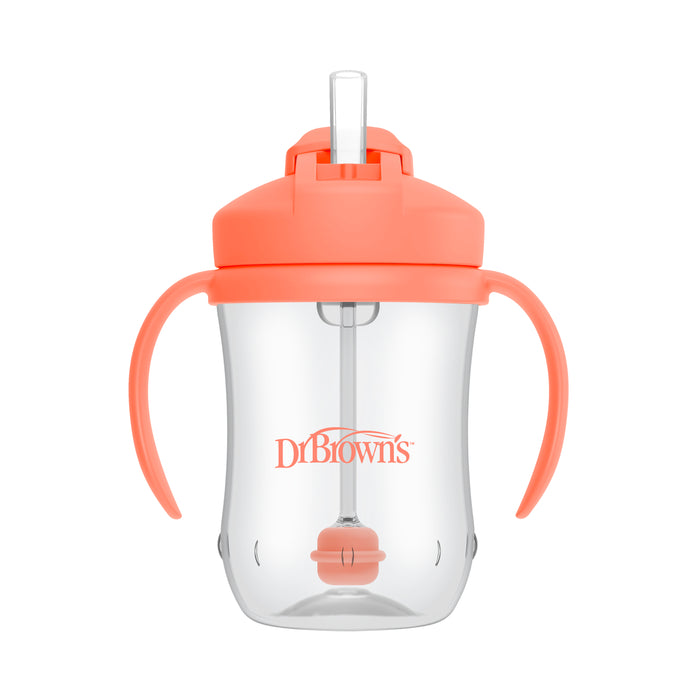 Dr Brown's 9oz/270ml Straw Cup - Coral