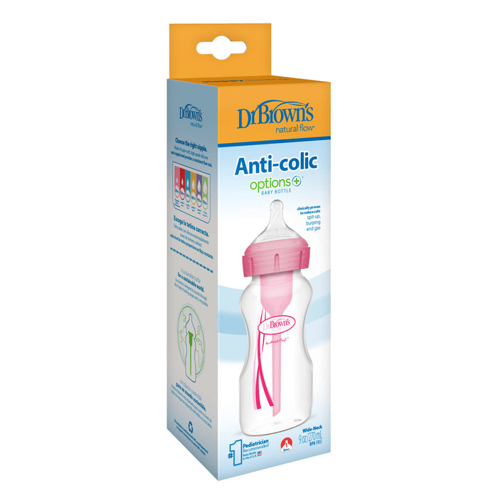 Dr Brown's Options+ Single Bottle 270ml Pink