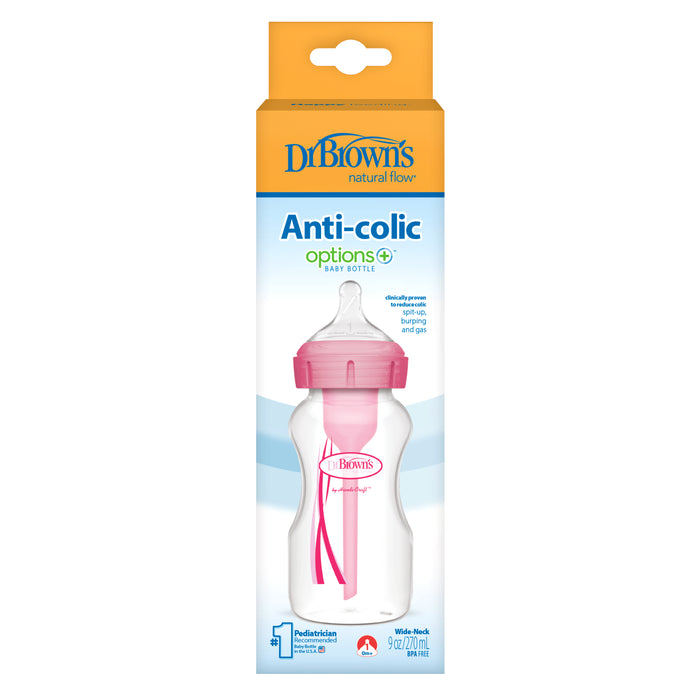 Dr Brown's Options+ Single Bottle 270ml Pink